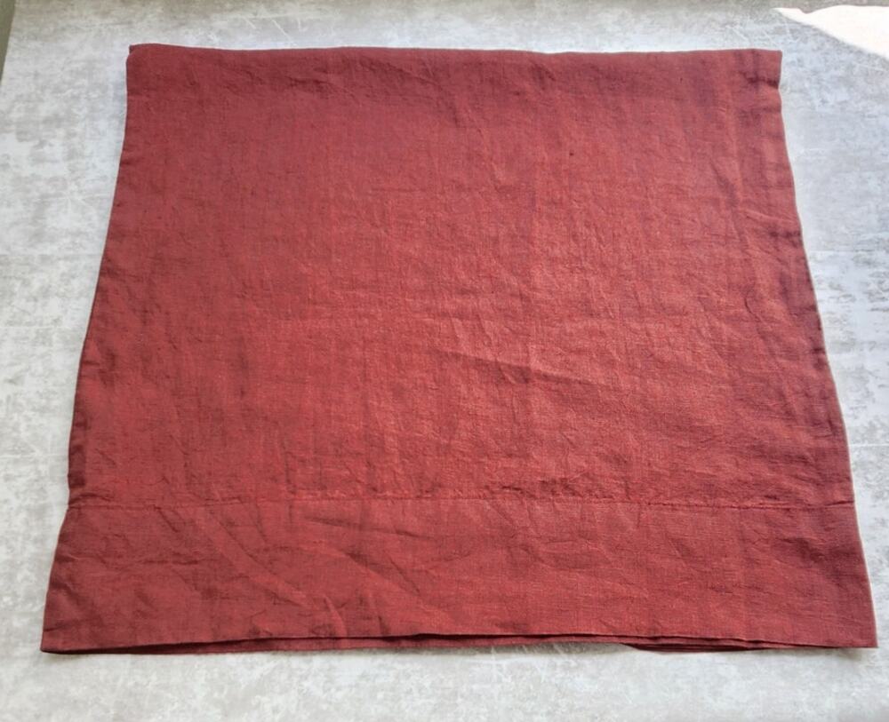 Quince European Linen King Pillowcase Bordeaux Minimalist Boho
